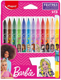 Flamastry Maped Barbie 12 kolorów