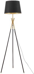 LAMPA STOJĄCA PODŁOGOWA CZARNO-MOSIĘŻNA MERINO LUMINA DECO