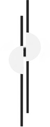 SKYLINE Lampa ścienna kinkiet biała złota H79cm23W LED