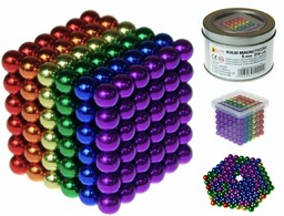 Kulki magnetyczne kolorowe 5mm 216szt Shan