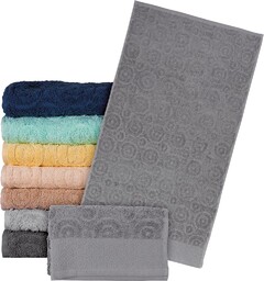 TEGYPT70X140 - ręcznik frotte - szary/stalowy
