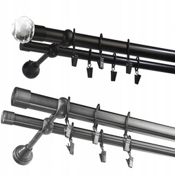 Karnisz Metalowy Podwójny fi 25 19 280 cm