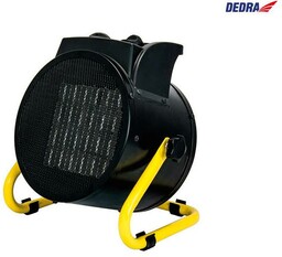 Nagrzewnica elektryczna PTC 3,0kW, okrągła czarna, stojak DEDRA