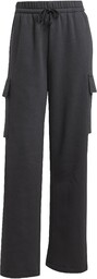 adidas Kobiety ESSENTIALS LINEAR FLEECE CARGO PANTS, black/white,
