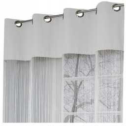 Firany Makarony na przelotki 150x250 wys makaron Biały