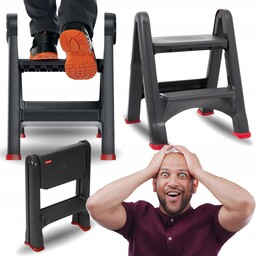 Taboret Składany Curver Drabinka Stołek Antypoślizgowy Grafit