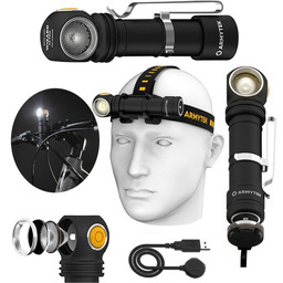 Latarka Wielofunkcyjna Warm Barwa Ciepła Rowerowa Sportowa Wizard