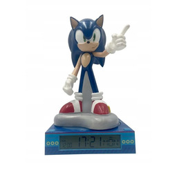 Lampka nocna 3D z alarmem Budzik zegar Sonic