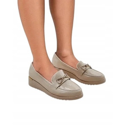 BEŻOWE MOKASYNY DAMSKIE LEFFO 39