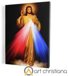 Obraz religijny z Jezusem Miłosiernym, płótno canvas