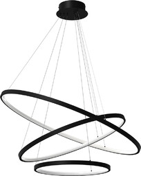 Lampa wisząca ROTONDA, czarna, 93W LED, barwa neutralna