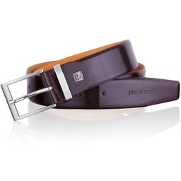 Skórzany pasek męski Pierre Cardin 70125 - Brązowy