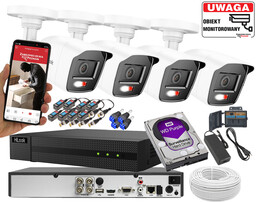 Zestaw do monitoringu TurboHD, 6x kamera Hybrid Light