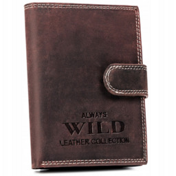 Skórzany portfel męski na zatrzask od Always Wild