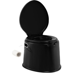 FANTASK Unisex  toaleta kempingowa dla dorosłych, czarna,