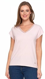 T-shirt damski z koronką
