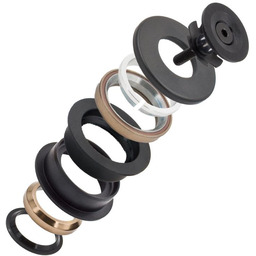 Dartmoor Stery pół zintegrowane Exile 1-1/8", ZS49/ZS49, czarne