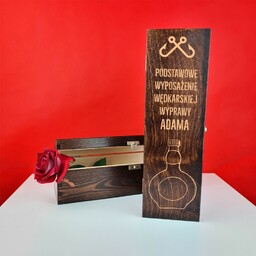 Skrzynka na wino alkohol Dla Wędkarza z imieniem