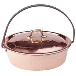 Pentole Agnelli miedziany rondel z uchwytem, średnica 29