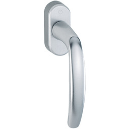 Atlanta - Klamka okienna Secustik z aluminium, srebrna