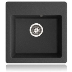 BERG Zlewozmywak jednokomorowy Unit BRG12103 Czarny metalik 46.5x46.5