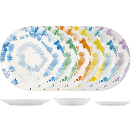 Home Tie&Bright Service Naczynia, Zestaw 18 sztuk, Porcelana,