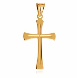 Srebrny Krzyżyk 925 Złocony Classico Grawer