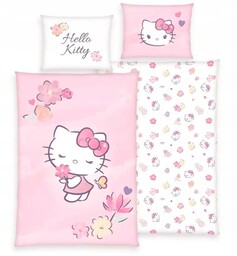 Pościel bawełniana Hello Kitty Kotka Sanrio Komplet pościeli