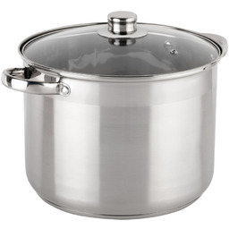 Garnek stalowy gastronomiczny wysoki z pokrywką 20 litrów
