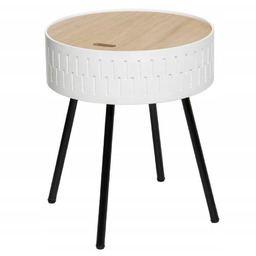 Stolik szafka nocna okrągła Shiro biały