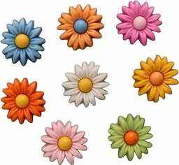 Buttons Galore Guziki z wytrzymałego tworzywa sztucznego "Daisy