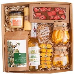 KOSZ PREZENTOWY PREZENT na ŚWIĘTA POMARAŃCZA CYTRYNA miód