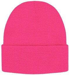 Jednokolorowa Czapka Zimowa Typu Beanie Zimowa - Neonowy