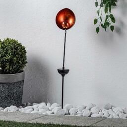 Lindby Gerwin lampa solarna LED, grot, srebrna