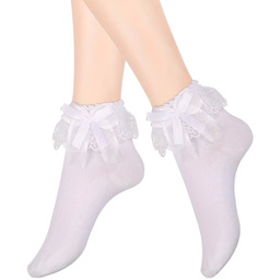 Skarpetki Lolita z Koronką i Kokardką JK Cosplay