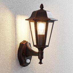 Zewnętrzna Lampa Lindby, Noor, ściemnialny, czarny, metal