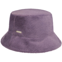 Kapelusz Damski Faux Fur Bucket by Seeberger, fioletowy,