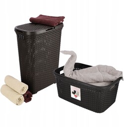 Kosz z pokrywą 60L + pojemnik 45L Curver