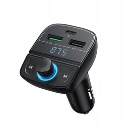 Ugreen Transmiter Fm Bluetooth 5.0 ładowarka samochodowa MP3