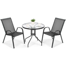 Edomator.pl Zestaw balkonowy PORTO stół okrągły 80 cm