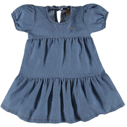 Dziewczęca sukienka na krótki rękaw niebieska Up Baby