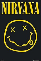 Nirvana - uśmiechnięta twarz 36 x 24 muzyka