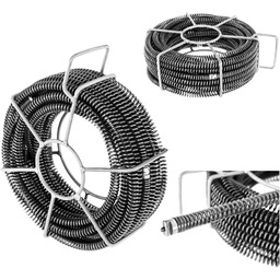 Zestaw Spirala przepychacz sprężyna do rur hydrauliczna 6x2.45m