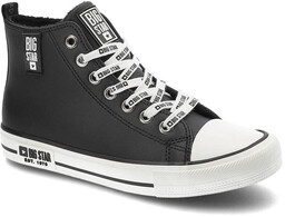 Czarne Trampki Big Star Damskie Ocieplane Buty