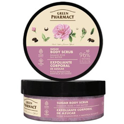GREEN PHARMACY Peeling cukrowo-solny do ciała Róża damasceńska