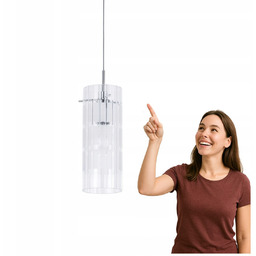 Lampa wisząca chromowana Max do salonu E27 Italux
