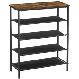 Półka na buty, brązowo-czarna