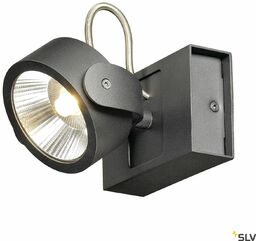 KALU lampa ścienna i sufitowa jednopunktowa czarna LED