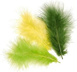 Pióra Marabuta Mix10 cm jasnozielone 15 szt