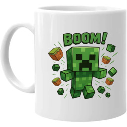 Boom! - kubek na prezent dla fanów minecraft